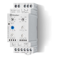 70.51.0.240.2032 Universal Current Control and Monitoring Relay, AC/DC 0.5-16A, 1CO 10A, Finder