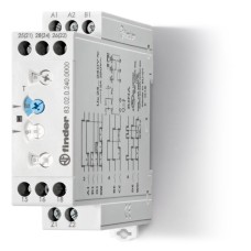 83.02.0.240.0000 Modular timer Multi-function (AI, DI, GI, SW, BE,CE, DE, WD), 24…240V АС/DC, 2CO, 12A, Finder