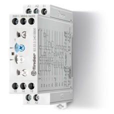 83.52.0.240.0000 Modular timer Multi-function (AE, EEa, FE, GE, IT, BEp, DEp, SHp), 24…240V АС/DC, 2CO, 12A, Finder