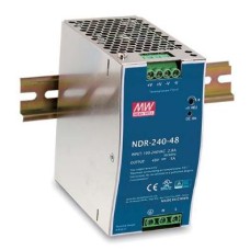NDR-240-24 Power supply 24VDC 10A, DIN rail mount, MEAN WELL
