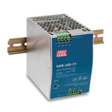 NDR-480-24 Power supply 24VDC 20A, DIN rail mount, MEAN WELL