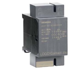 6ED1057-4EA00-0AA0 LOGO! contact 230 Switching module for direct switching of resistive loads up to 20 A and motors up to 4 kW, 230 V AC, 3 NO contacts+1 NC EAN: 4025515050759