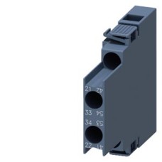 3RH2911-1DA11 auxiliary switch, lateral, 1 NO + 1 NC, on the left: 41/42, 53/54, on the right: 21/22, 33/34, current path: 1 NC, 1 NO, screw terminal, for contactors 3RT2.1