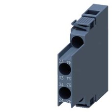 3RH2911-1DA20 auxiliary switch, lateral, 2 NO, on the left: 43/44, 53/54, on the right: 23/24, 33/34, current path: 1 NO, 1 NO, screw terminal, for contactors 3RT2.1