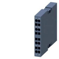 3RH2911-2DA02 auxiliary switch, lateral, 2 NC, on the left: 41/42, 51/52, on the right: 21/22, 31/32, current path: 1 NC, 1 NC, spring-loaded terminal, for contactors 3RT2.1