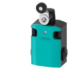 3SE5122-0PH01 Position switch Metal enclosure 56 mm wide Device connection 3x (M20x 1.5) 2 NO/1 NC slow-action contacts Rotary actuator right/left adjustable, with metal lever 27 mm long and plastic roller 19 mm