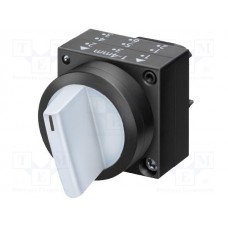 3SB3000-2LA11 22MM PLASTIC ROUND ACTUATOR: SELECTOR SWITCH 2 SWITCH POSITIONS O-I MOMENTARY CONTACT TYPE NON-ILLUMINATED WITH HOLDER BLACK