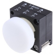 3SB3001-6AA60 Indicator light, 22mm, round, plastic, white, smooth lens, with holder !!! Phased-out product