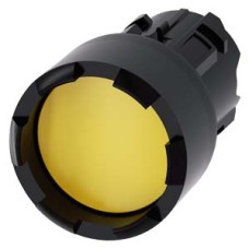 3SU1000-0DB30-0AA0 Pushbutton, 22 mm, round, plastic, yellow, Front ring, raised, castellated momentary contact type 3SU1000-0DB30-0AA0 Pushbutton, 22 mm, round, plastic, yellow, Front ring, raised, castellated momentary contact type