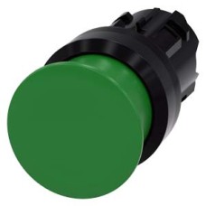 3SU1000-1AD40-0AA0 Mushroom pushbutton, 22 mm, round, plastic, green, 30 mm, momentary contact type 3SU1000-1AD40-0AA0 Mushroom pushbutton, 22 mm, round, plastic, green, 30 mm, momentary contact type