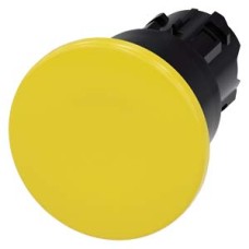3SU1000-1BA30-0AA0 Mushroom pushbutton, 22 mm, round, plastic, yellow, 40 mm, latching, Pull-to-unlatch mechanism 3SU1000-1BA30-0AA0 Mushroom pushbutton, 22 mm, round, plastic, yellow, 40 mm, latching, Pull-to-unlatch mechanism