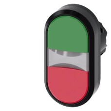 3SU1000-3AB42-0AA0 Twin pushbutton, 22 mm, round, plastic, green, red, pushbuttons, flat 3SU1000-3AB42-0AA0 Twin pushbutton, 22 mm, round, plastic, green, red, pushbuttons, flat