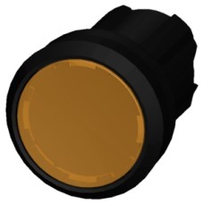 3SU1001-0AB00-0AA0 Illuminated pushbutton, 22 mm, round, plastic, amber, pushbutton, flat momentary contact type