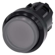 3SU1001-0BB70-0AA0 Illuminated pushbutton, 22 mm, round, plastic, clear, pushbutton, raised momentary contact type