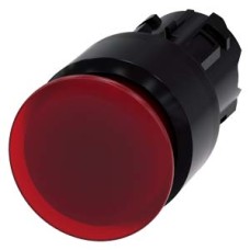 3SU1001-1AA20-0AA0 Illuminated mushroom pushbutton, 22 mm, round, plastic, red, 30 mm, latching, Pull-to-unlatch mechanism