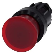 3SU1001-1AD20-0AA0 Illuminated mushroom pushbutton, 22 mm, round, plastic, red, 30 mm, momentary contact type