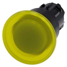3SU1001-1BA30-0AA0 Illuminated mushroom pushbutton, 22 mm, round, plastic, yellow, 40 mm, latching, Pull-to-unlatch mechanism 3SU1001-1BA30-0AA0 Illuminated mushroom pushbutton, 22 mm, round, plastic, yellow, 40 mm, latching, Pull-to-unlatch mechanism
