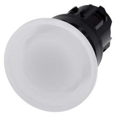 3SU1001-1BD60-0AA0 Illuminated mushroom pushbutton, 22 mm, round, plastic, white, 40 mm, momentary contact type 3SU1001-1BD60-0AA0 Illuminated mushroom pushbutton, 22 mm, round, plastic, white, 40 mm, momentary contact type