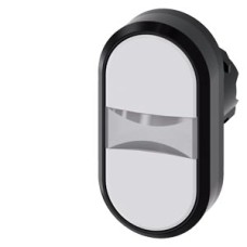 3SU1001-3AB66-0AA0 Illuminated twin pushbutton, 22 mm, round, plastic, white, white, pushbuttons, flat 3SU1001-3AB66-0AA0 Illuminated twin pushbutton, 22 mm, round, plastic, white, white, pushbuttons, flat