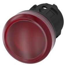 3SU1001-6AA20-0AA0 Indicator lights, 22 mm, round, plastic, red, lens, smooth 3SU1001-6AA20-0AA0 Indicator lights, 22 mm, round, plastic, red, lens, smooth