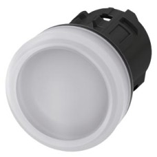 3SU1001-6AA60-0AA0 Indicator lights, 22 mm, round, plastic, white, lens, smooth