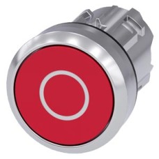 3SU1050-0AB20-0AD0 Pushbutton, 22 mm, round, metal, shiny, red, inscription: O, pushbutton, flat momentary contact type 3SU1050-0AB20-0AD0 Pushbutton, 22 mm, round, metal, shiny, red, inscription: O, pushbutton, flat momentary contact type
