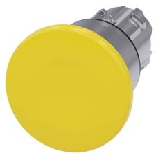 3SU1050-1BA30-0AA0 Mushroom pushbutton, 22 mm, round, metal, shiny, yellow, 40 mm, latching, Pull-to-unlatch mechanism 3SU1050-1BA30-0AA0 Mushroom pushbutton, 22 mm, round, metal, shiny, yellow, 40 mm, latching, Pull-to-unlatch mechanism