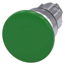 3SU1050-1BD40-0AA0 Mushroom pushbutton, 22 mm, round, metal, shiny, green, 40 mm, momentary contact type 3SU1050-1BD40-0AA0 Mushroom pushbutton, 22 mm, round, metal, shiny, green, 40 mm, momentary contact type