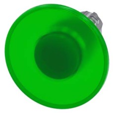3SU1051-1CA40-0AA0 Illuminated mushroom pushbutton, 22 mm, round, metal, shiny, green, 60 mm, latching, Pull-to-unlatch mechanism
