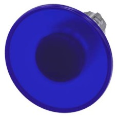 3SU1051-1CA50-0AA0 Illuminated mushroom pushbutton, 22 mm, round, metal, shiny, blue, 60 mm, latching, Pull-to-unlatch mechanism