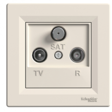 EPH3500123 Asfora, TV-R-SAT ending socket, 1dB cream