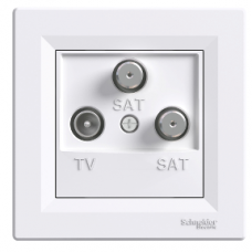 EPH3600121 Asfora, TV-SAT-SAT ending socket, 1dB, white