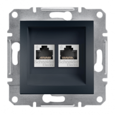 EPH4800171 Asfora - double Data socket - RJ45 cat.6 UTP anthracite