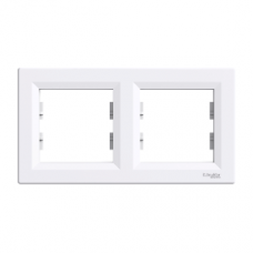 EPH5800221 Asfora - horizontal 2-gang frame - white