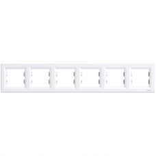 EPH5800621 Asfora - horizontal 6-gang frame - white