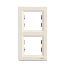 EPH5810223 Asfora - vertical 2-gang frame - cream