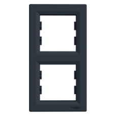 EPH5810271 Asfora - vertical 2-gang frame - anthracite