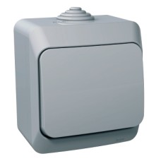 WDE000611 Cedar Plus - 1pole pushbutton - 16A, grey