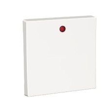 WDE002026 Jungiklis/ paspaudžiamas mygtukas, viengubas klavišas, baltas, LED