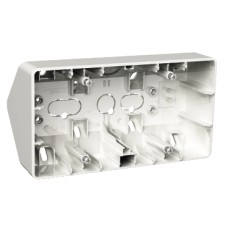 WDE002357 Dėžutė v/t dviguba, balta, IP21, Exxact