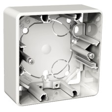 WDE002361 Dėžutė v/t [85x85x35] vienguba, balta, IP21, Exxact