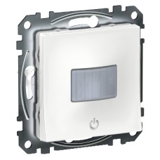 WDE002803 Judesio jutiklis su integruotu mygtuku ir rele, baltas, Exxact