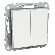 WDE002516 Perjungiklis p/t dvigubas, be rėmelio, baltas, 16A, 250V, Exxact