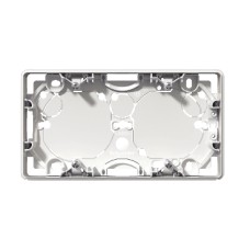 WDE002752 Paviršinio montavimo dėžutė, 2 kontaktų, žema (21 mm), balta, Exxact