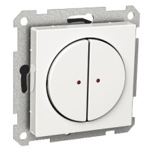 WDE002792 Selv Pb 2-Gang With Led,  White