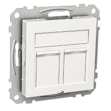 WDE002834 Centrinė plokštelė, su dangteliais, balta, Exxact LexCom
