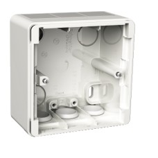 WDE002861 Exxact dėžutė instaliacijai v/t vienguba balta IP44, 85x85x35mm