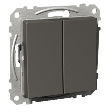WDE003126 Perjungiklis p/t dvigubas IP20, be rėmelio, antracito spalvos, 16A, 250V, Exxact