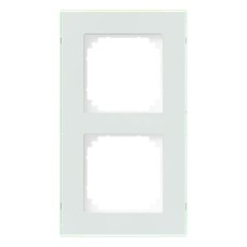 WDE004002 Rėmelis dvigubas, stiklinis, baltas, Solid Exxact