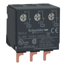 GV1L3 Current limiter,TeSys Deca Frame 2,32A/690V,activation 1.5kA,at top of GV2ME/GV2P/GV2RT with screw clamp connections